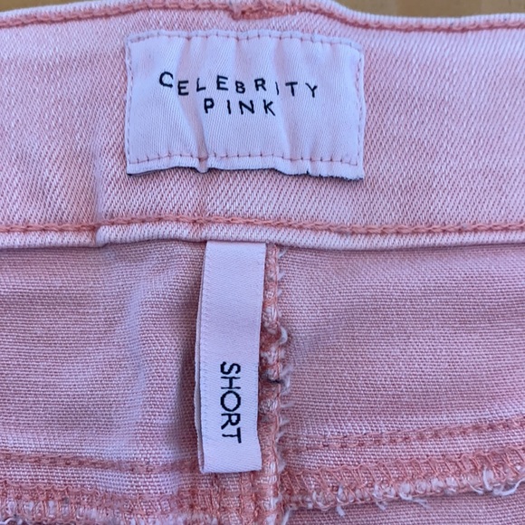 Celebrity “Pink Quartz” Pink Denim Shorts, Plus Size - Picture 9 of 11